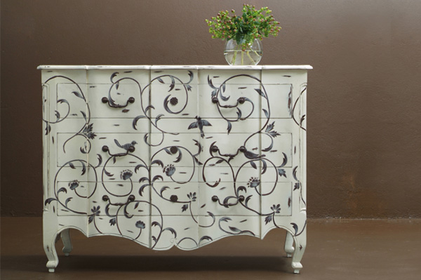 handpainted dresser