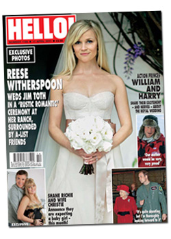 Reese on the cover of Hello Magazine