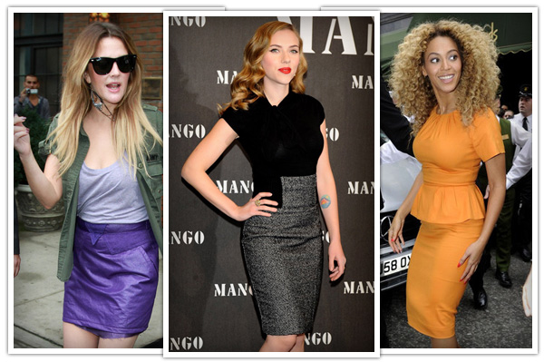 Hourglass body shape - skirts