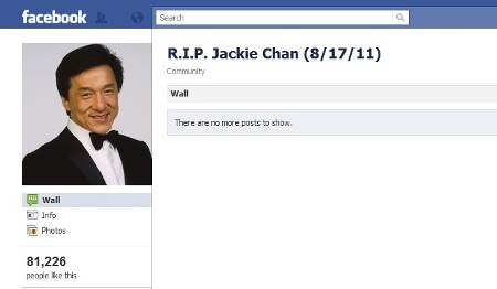 Jackie Chan death hoax