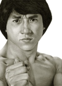 Jackie Chan pencil drawing