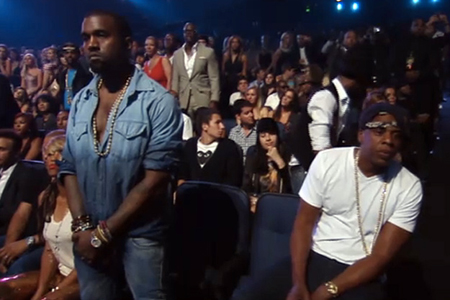 Jay-Z during Chris Brown's perfommance at VMAs