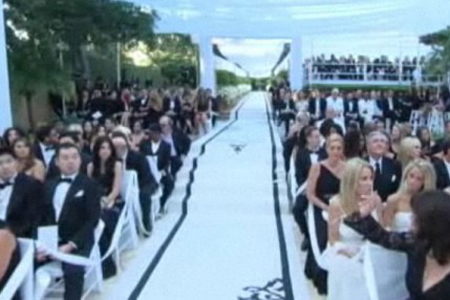 Wedding guests at Kim Kardashian wedding Wearing a black tux Brody Jenner