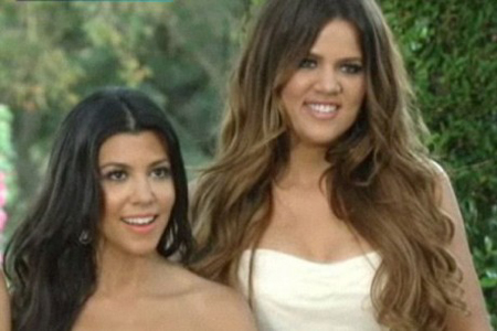Kourtney and Khloe at Kim Kardashian's wedding