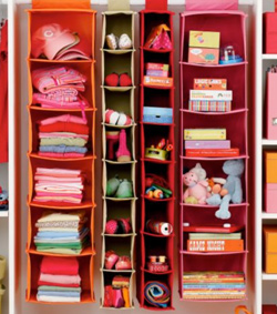 Land of Nod - I Think I Canvas hanging closet storage