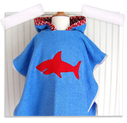 Shark bite terrycloth cover up