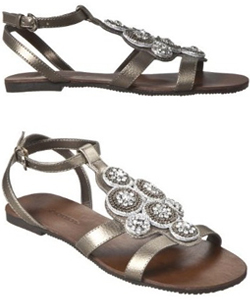 Indian-inspired bejeweled sandals