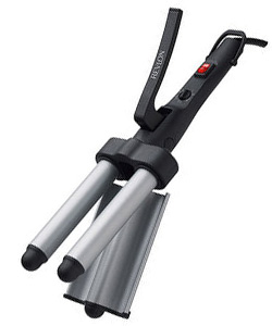 Triple-wave barrel curling iron