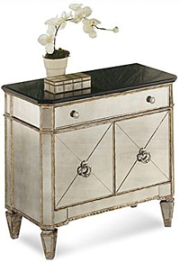 Two door mirrored chest