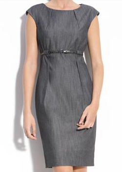 cap sleeve denim dress