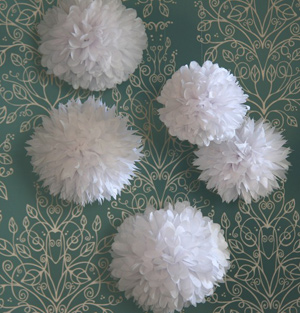 white paper poms