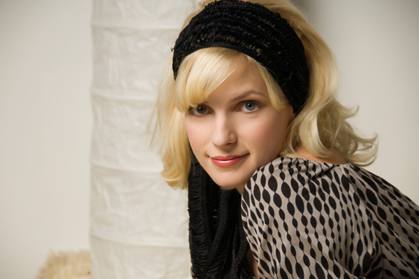 Woman wearing headband