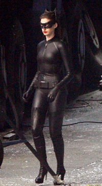 Anne Hathway's full catwoman costume