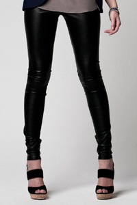 Paper Crown, leather leggings