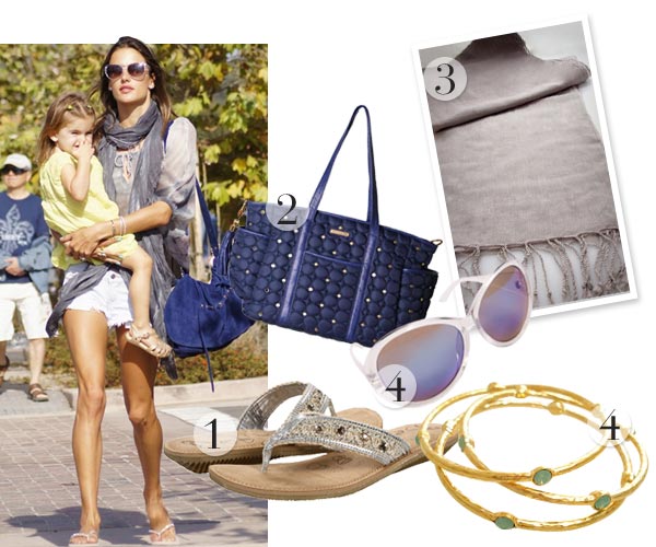Alessandra Ambrosio in casual Victoria's Secret model style
