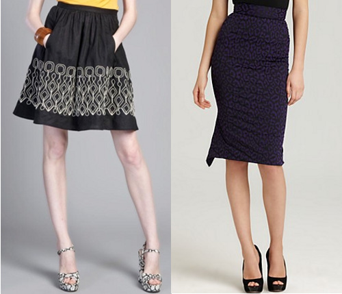 Flared skirts