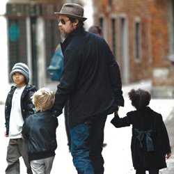 Brad Pitt and children