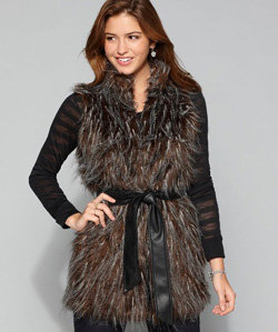 Faux fur vest