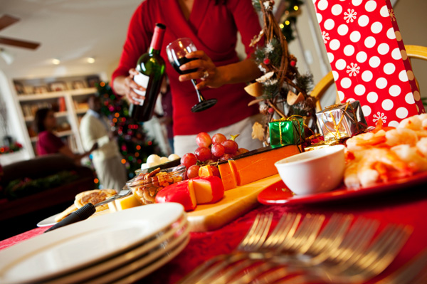 Christmas wine and cheese party