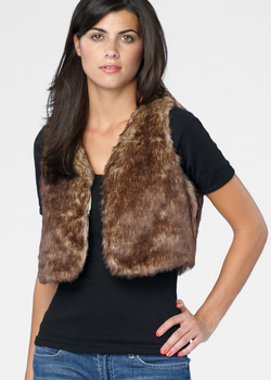 Cropped Faux Fur Laurel Canyon Vest