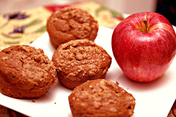 Drunken apple spice muffins