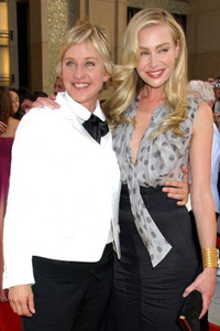 Portia de Rossi and Ellen DeGeneres