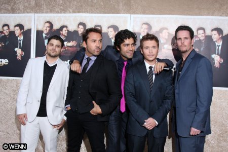 Grenier says it's all about the boys: The Entourage posse, Kevin Connolly, Adrian Grenier, Kevin Dillon, Jerry Ferrara and Jeremy Piven