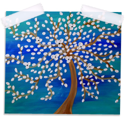 Flowering tree painting