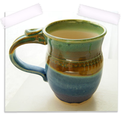 Pottery coffee mug