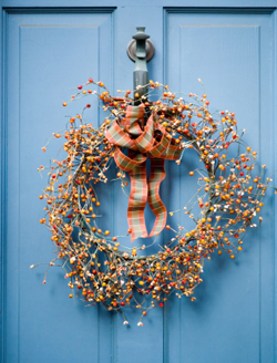 Door wreath for fall