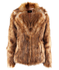 Cropped Faux fur coat