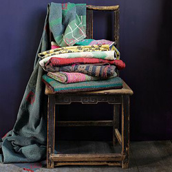 colorful quilted throw