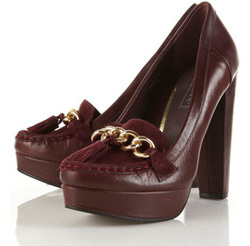 Our pick: Moccasin platform loafer in burgundy (Top Shop, $125).