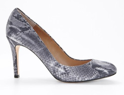 Our pick: Ann Taylor python pump in graphite (Anntaylor.com, $178).