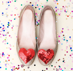 Heart shoe clips