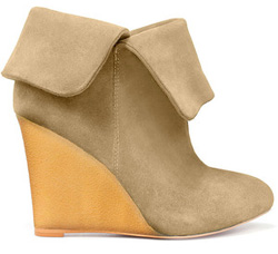 Our pick: Crepe wedge ankle boot in green suede (Zara, $100).
