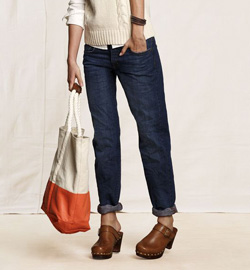 Seen here: Land's End Rigid boyfriend jeans ($20, Land's End)