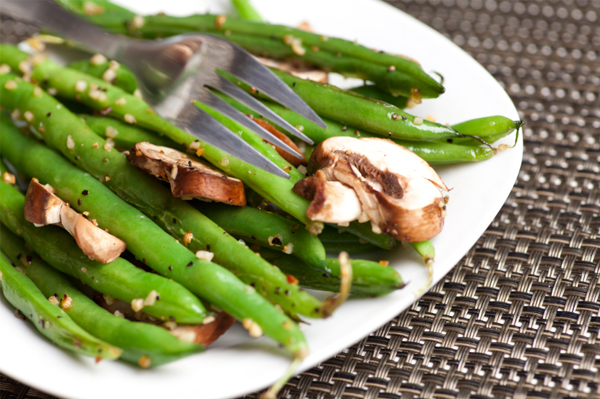 Green beens with mushrooms