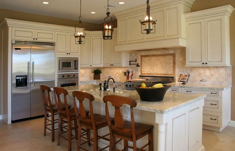 Antique white cabinets