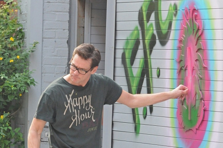 Jim Carrey house graffiti