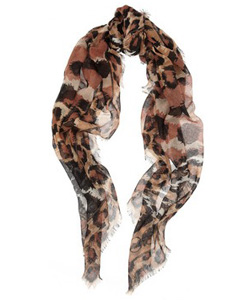 Jimmy Choo Sylana Animal-Print Scarf