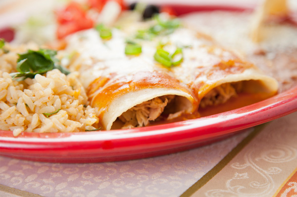 Beef and Mango Enchiladas