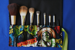 Monster makeup brush roll