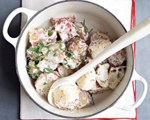 Potato salad with fresh herbs and lemon