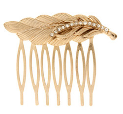 Feather hair comb