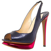 Seen here: Nicholas Kirkwood Python Platform Slingback, $995