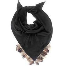 Animal print or feathered scarves