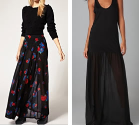 Sheer dress and skirts from fashion week trends