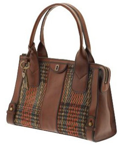 Plaid satchel