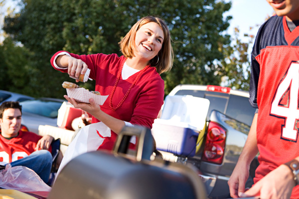 Woman at tailgate